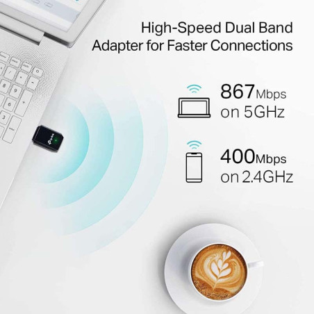 Clé USB Wifi Archer T3U AC 1300 Mbps Noir - TP-LINK - TPLINK_ARCHER_T3U