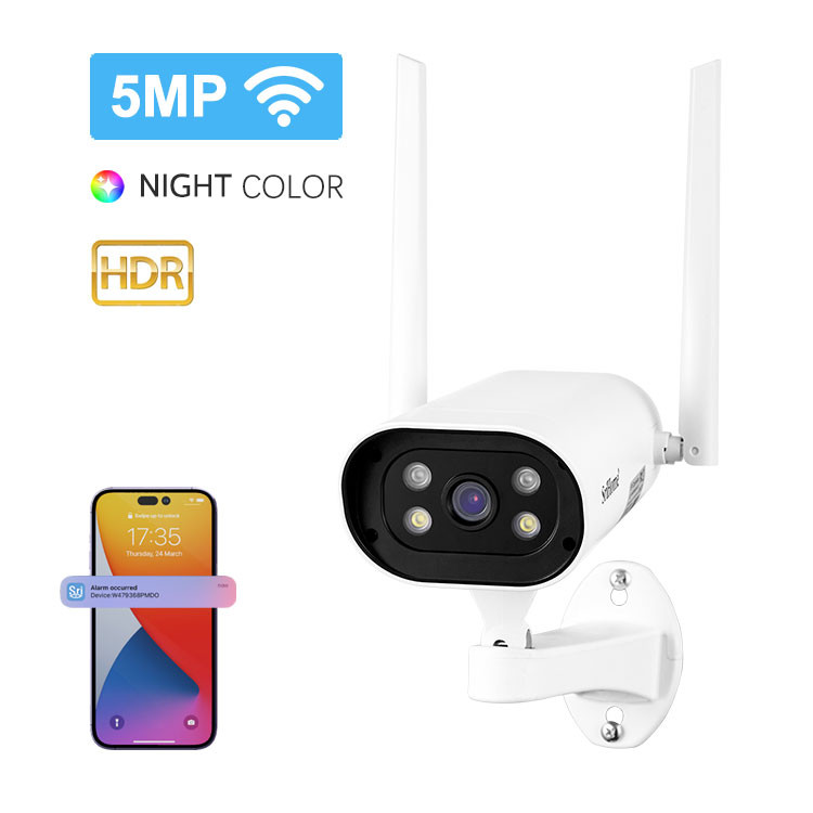Caméra Wifi 2.4Ghz, 4MP, avec vision nocturne couleur, SriHome