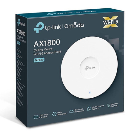 Point d'accès Wi-Fi Dual Band AX1800 Omada Blanc - TP-LINK - TPLINK_EAP610