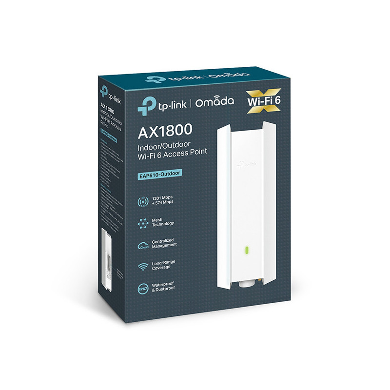Point d'accès WiFi6 AX1800 Indoor/Outdoor IP67 Blanc - TP-LINK - TPLINK_EAP610_OUTD