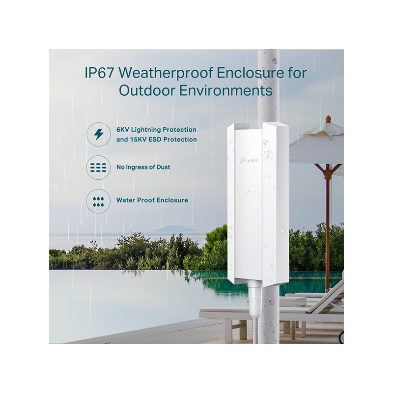 Point d'accès WiFi6 AX1800 Indoor/Outdoor IP67 Blanc - TP-LINK - TPLINK_EAP610_OUTD