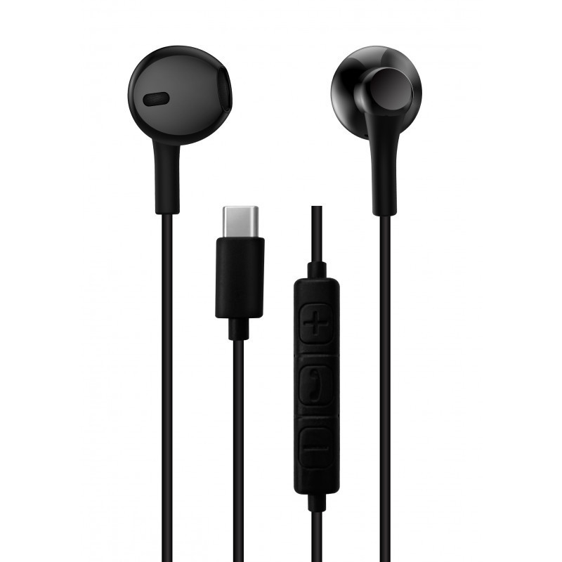 Ecouteurs filaire USB-C 1.2 m Noir - KONROW - CAS_KON_KE-BTC