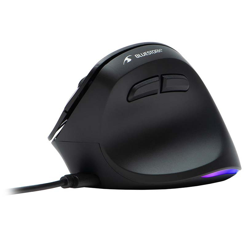 Souris sans fil Ergonomique et verticale 800-2400DPI RGB Noir - BLUESTORK - BS_M_WL_ERGO_LUMI