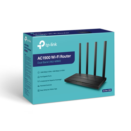 Routeur WiFi AC1900 Wave 2 Noir - TP-LINK - TPLINK_ARCHER_C80