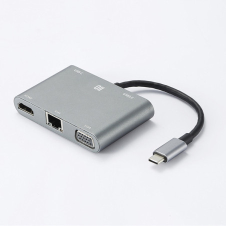 Hub USB-C universel 5 ports pour Macbook et PC Argenté - D2 - HUB_D2HUBUSBCUNIV