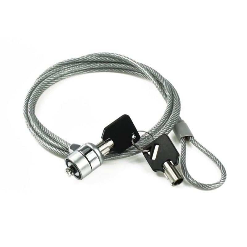 Câble antivol alliage de zinc 5mm 1.80m Argenté - HEDEN - ANTIVOL_HEDEN