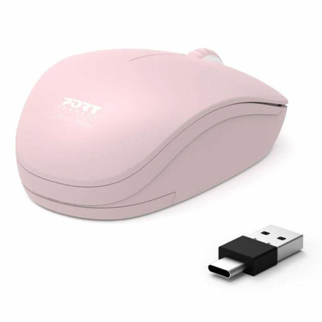 Souris sans fil Collection II USB/USB-C Rose - PORT DESIGNS - 900541