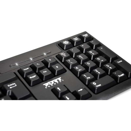 Clavier USB filaire AZERTY Noir - PORT DESIGNS - 900753