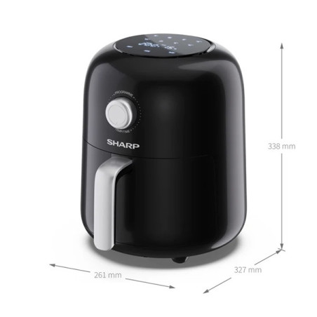 Friteuse sans huile à air chaud 4L Noir - SHARP - AF-GS404AE-B