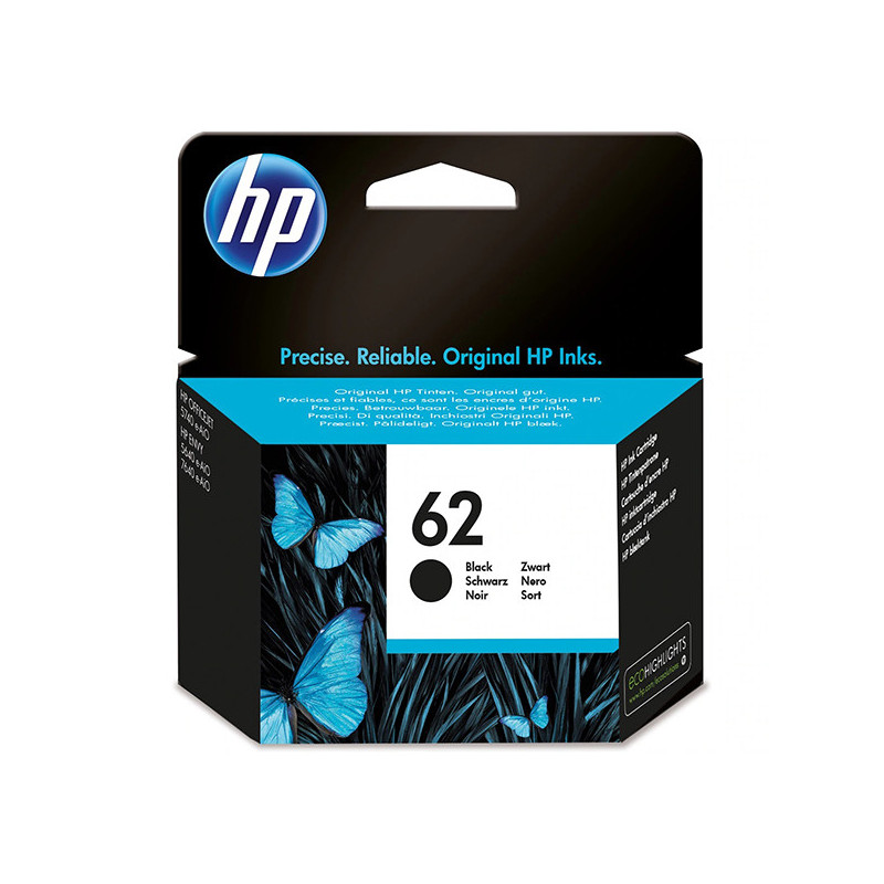 Cartouche d'encre authentique HP62 Noir - HP - C2P04AE/UUS