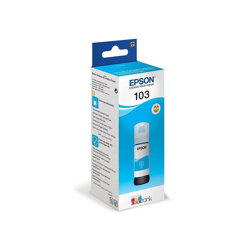 Recharge d'encre 65ml Ecotank103 Cyan - EPSON - EPS_C13T00S24A