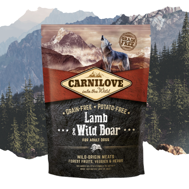 Croquettes pour chien adulte à l’agneau et sanglier 1,5kg - CARNILOVE 