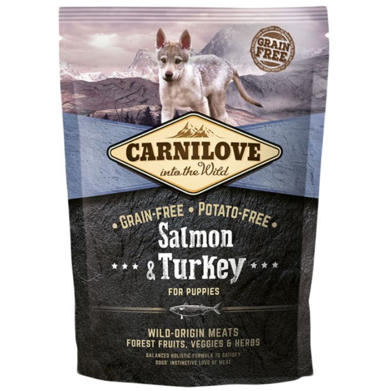 Croquettes pour chiot au saumon et agneau 1,5kg - CARNILOVE 