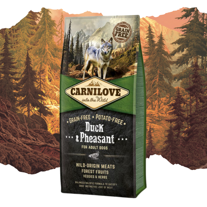 Croquettes pour chien adulte canard & faisan 12kg - CARNILOVE 