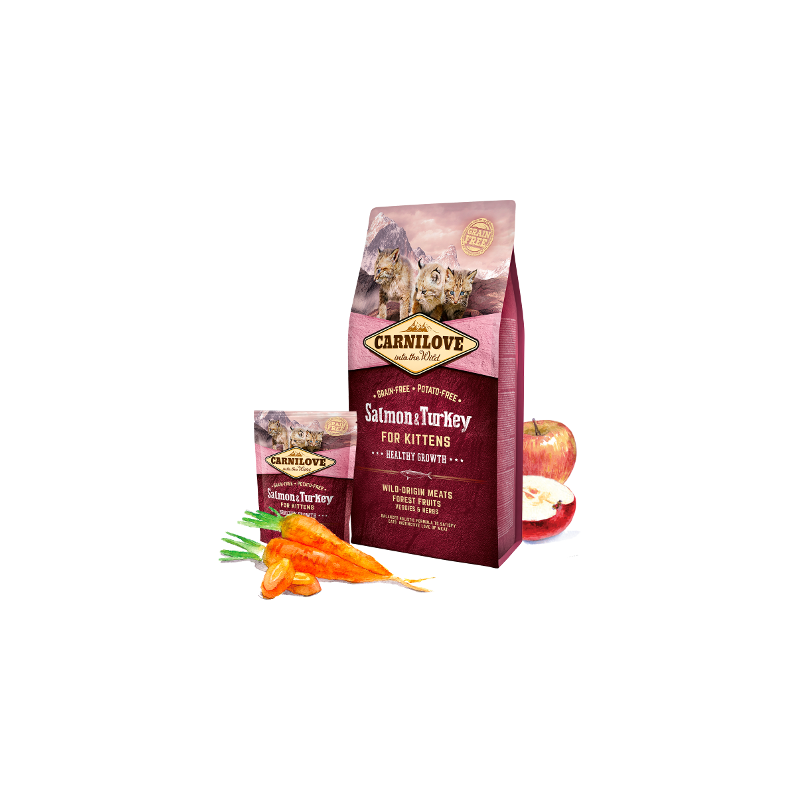 Croquettes pour chaton au saumon & dinde 2kg - CARNILOVE 