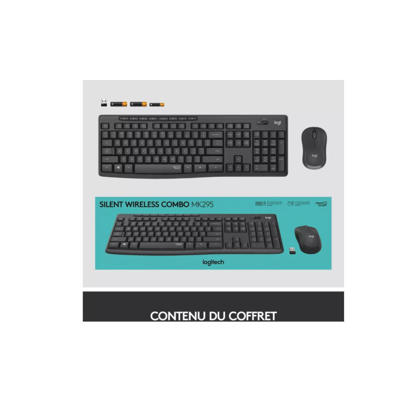 Clavier + Souris Logitech - mk295 silent wireless Combo