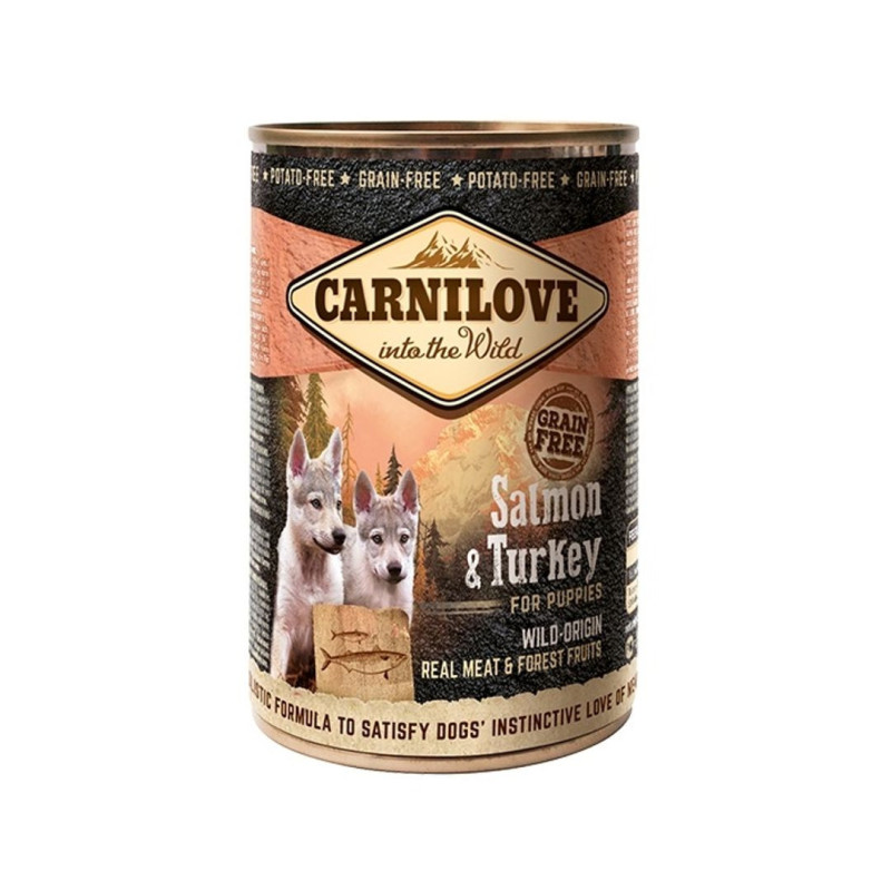 Pâtée pour chiot saumon et dinde 400g - CARNILOVE 