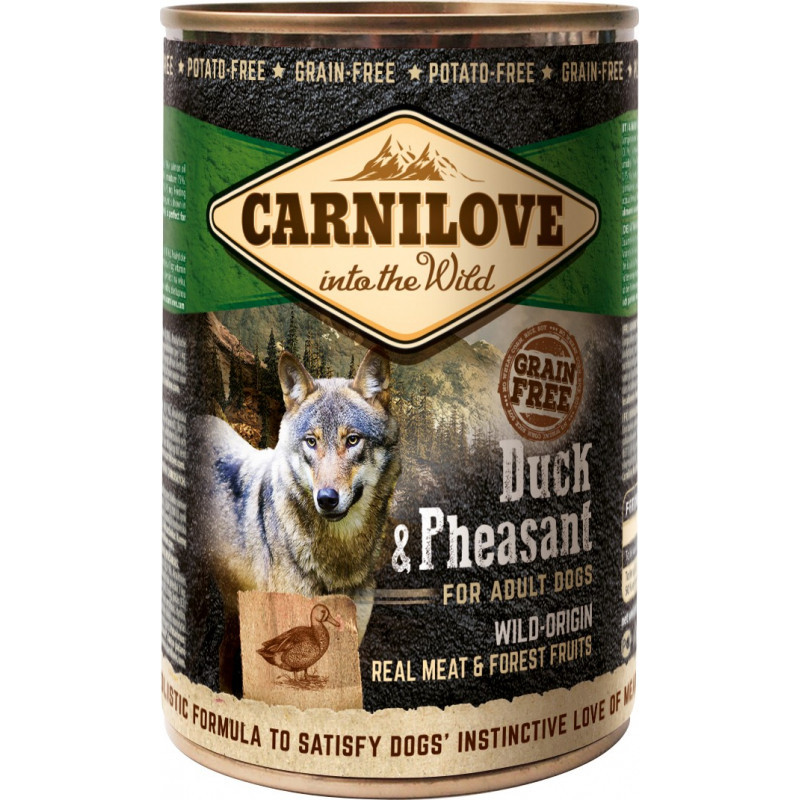 Pâtée pour chien adulte canard et faisan 400g  - CARNILOVE