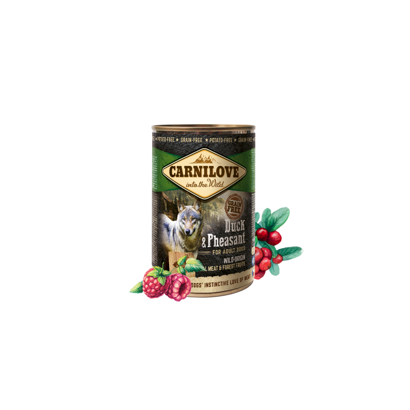 Pâtée pour chien adulte canard et faisan 400g  - CARNILOVE