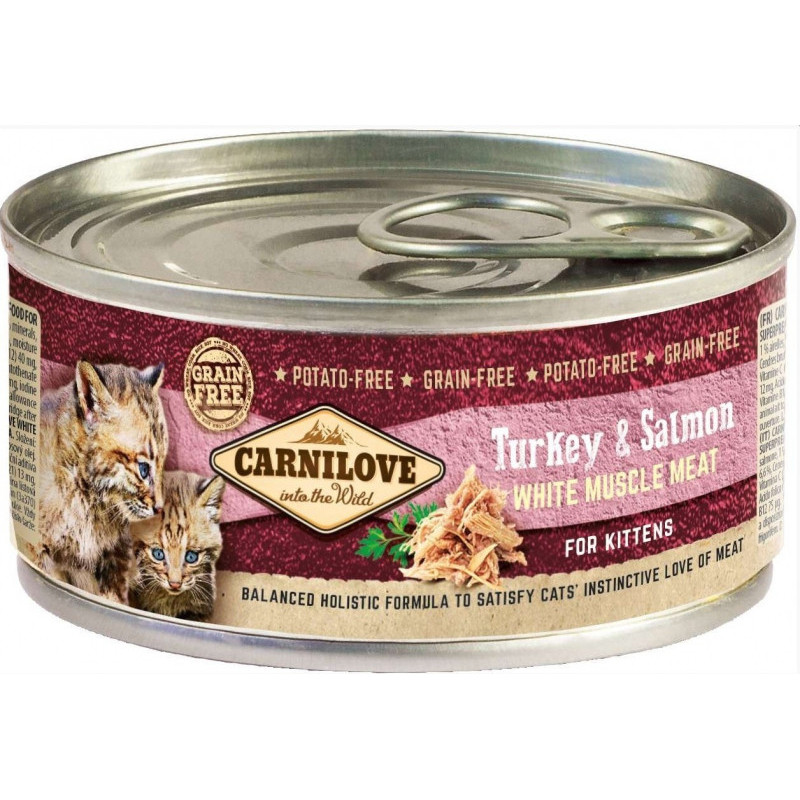 Pâtée pour chat à la dinde et au saumon 100g - CARNILOVE 