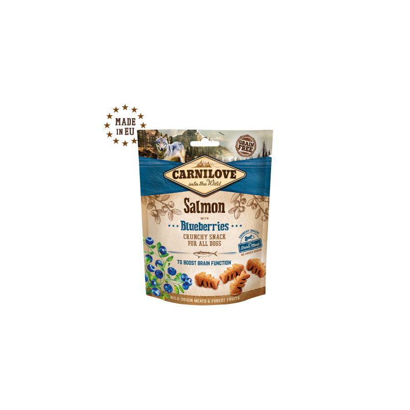 Friandise pour chien au saumon & aux myrtilles 200g - CARNILOVE