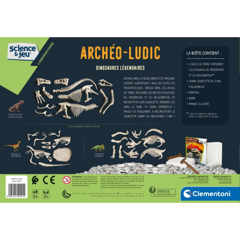 Archeo Ludic Dinosaures Légenaires - CLEMENTONI - Dès 7ans