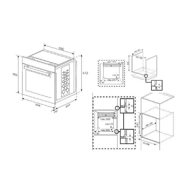 Four encastrable multifonction 72L Noir/Argent - BEKO - BBIE12300XC