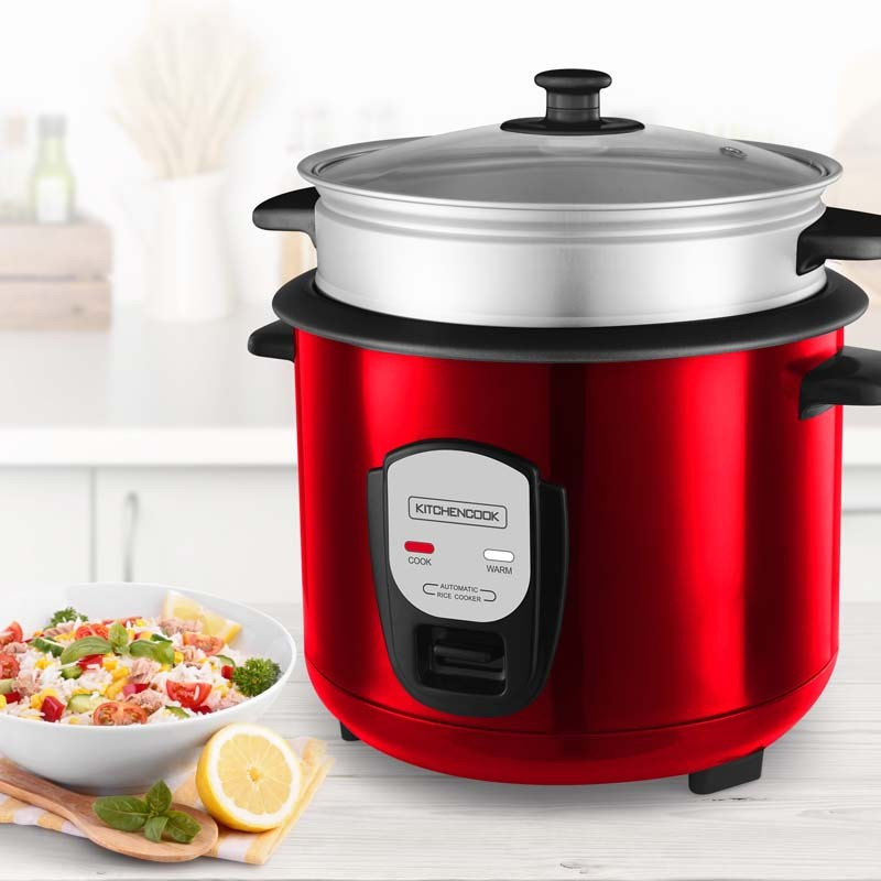 Cuiseur à riz 1.8L + panier vapeur Japan X Noir - KITCHENCOOK - JAPANXRED