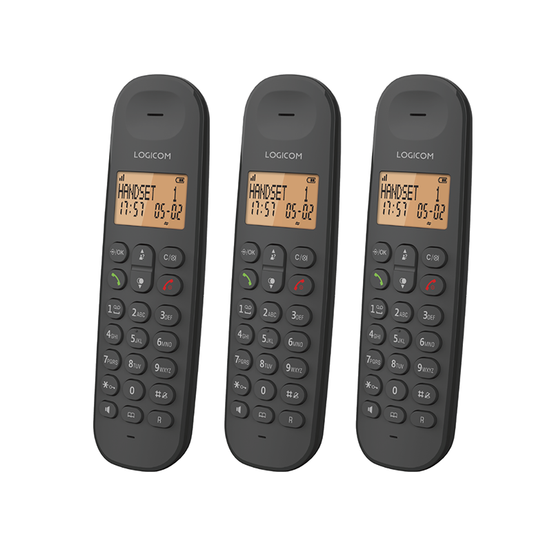 Téléphone fixe Trio Iloa 350 noir - LOGICOM - :100191135