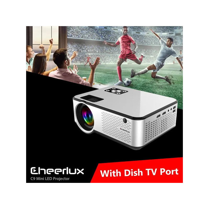 Vidéoprojecteur LED Android 2800 Lumens HD Argenté/Noir - CHEERLUX - VIDEO_C9_ANDROID.