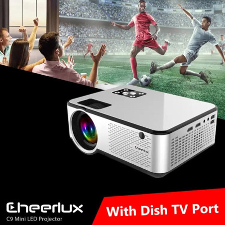 Vidéoprojecteur LED Android 2800 Lumens HD Argenté/Noir - CHEERLUX  - VIDEO_C9_ANDROID.