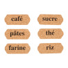 Set de 6 étiquettes adhésives