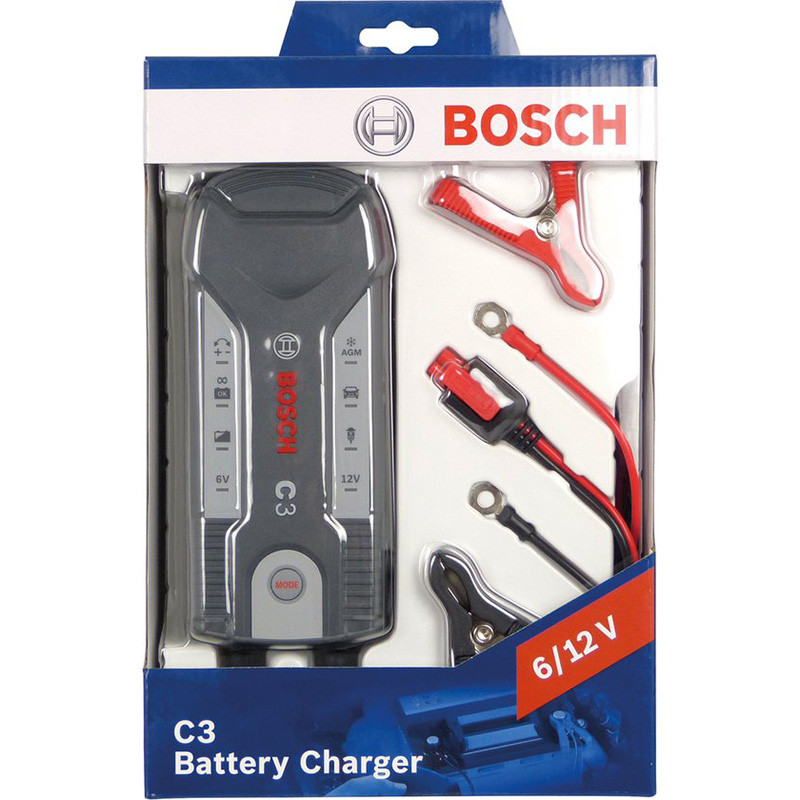 BOSCH C3 : Fiche produit et avis du chargeur auto/moto Bosch 6/12V