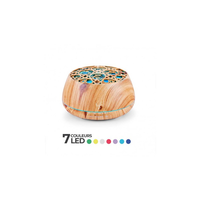 DIFFUSEUR D'ARÔME, HUMIDIFACTEUR ET LAMPE 400ML ET 3 MODES AROMI 400 BOIS DE YOGHI
