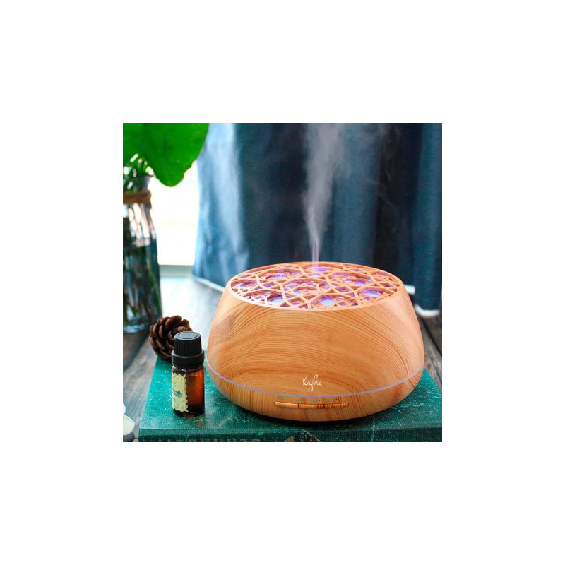 DIFFUSEUR D'ARÔME, HUMIDIFACTEUR ET LAMPE 400ML ET 3 MODES AROMI 400 BOIS DE YOGHI