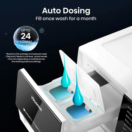 Lave-linge hublot 12kg 1400tr/min- HISENSE - WF5S1245BW