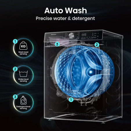Lave-linge hublot 12kg 1400tr/min- HISENSE - WF5S1245BW