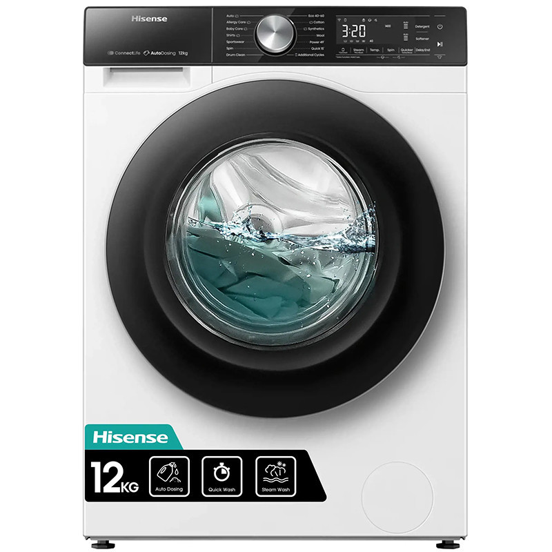 Lave-linge Hisense WF7S1247BB – Hublot, 12kg, A+++, Neuf Sous Emballage