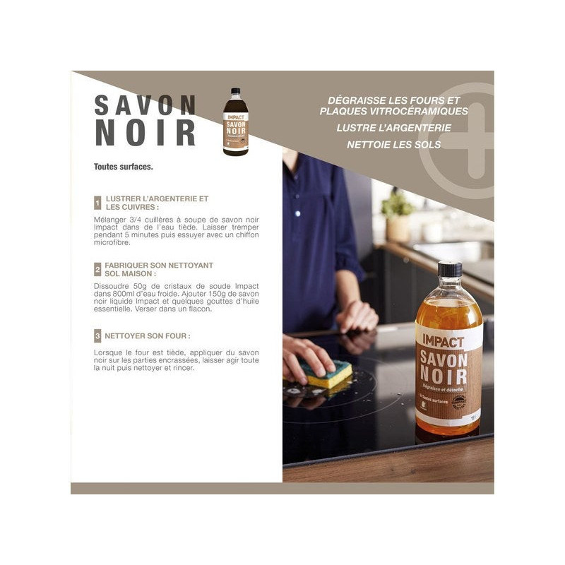 Savon noir liquide, IMPACT, 1 L