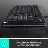 Clavier USB filaire AZERTY K120 Noir - LOGITECH - LOG_920-002488
