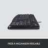 Clavier USB filaire AZERTY K120 Noir - LOGITECH - LOG_920-002488
