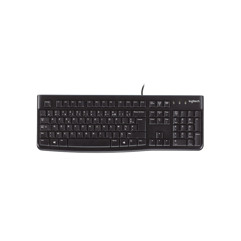 Clavier USB filaire AZERTY K120 Noir - LOGITECH - LOG_920-002488