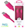 Câble USB-C vers type-C 3A 1.5m Rose - JAYM - JMPOPCABLE043