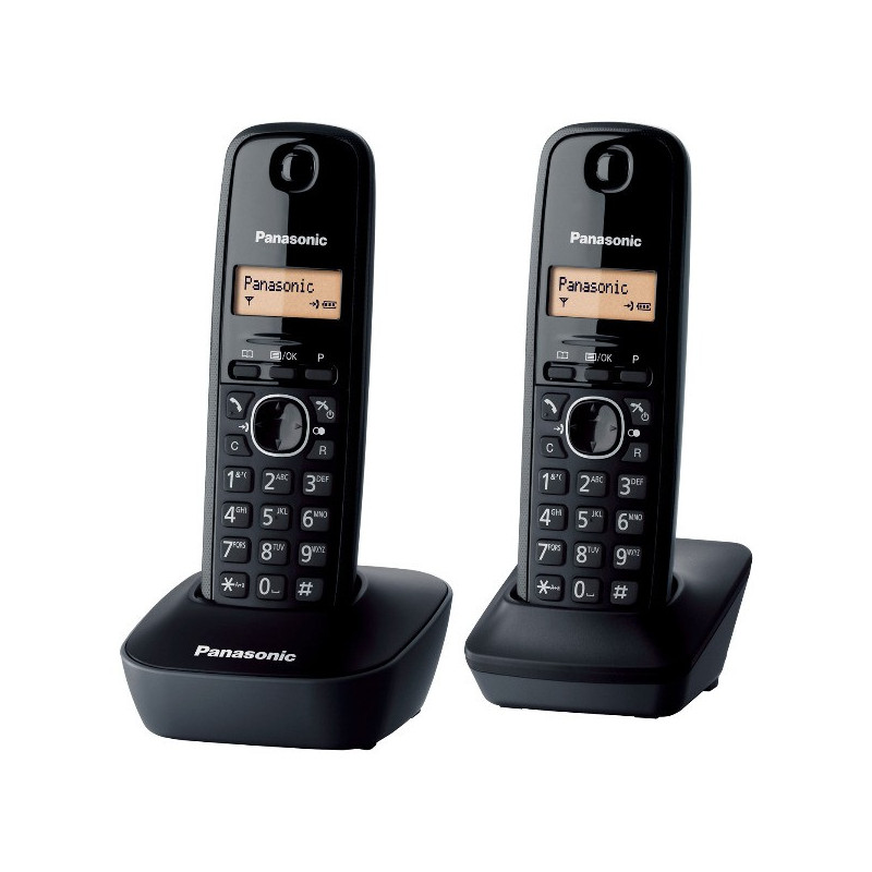 Téléphone Duo Sans Fil Noir PANASONIC - KX-TG1612FRH