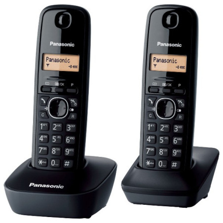 Téléphone Duo Sans Fil Noir PANASONIC - KX-TG1612FRH