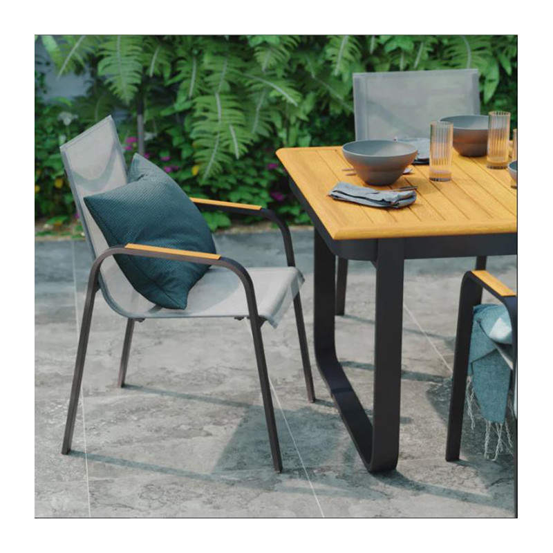 Fauteuil de jardin Calypso Gris foncé - NATERIAL - :100157961