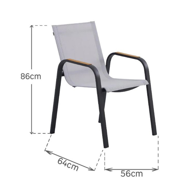 Fauteuil de jardin Calypso Gris foncé - NATERIAL - :100157961