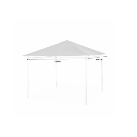 TENTE PLIANTE EASY UP ACIER BLANC 300 CM X 300 CM ROOF3X3M