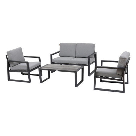 Salon de jardin - UNIONE HESPERIDE - Gris  - 4 personnes