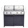 Module barbecue Europa gris argenté 109 x 60 cm